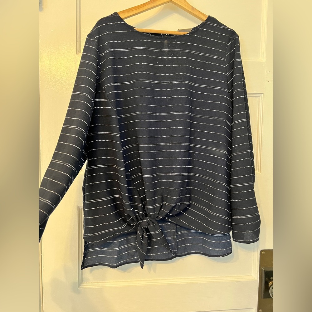 Ava and Vie Tie Front Top